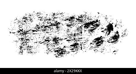 La vecchia e sporca superficie macchiata di acquerello di vernice scura con schizzi e gocce, texture grunge isolata su sfondo bianco. Illustrazione vettoriale Illustrazione Vettoriale