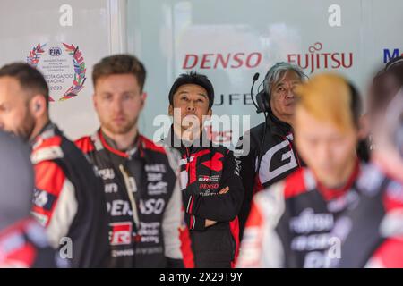 Imola, Italia, 20 aprile 2024, Kazuki Nakajima (JPN), Toyota Gazoo Racing (JPN) durante la 6 ore di Imola, seconda gara del FIA World Endurance Championship 2024 (FIA WEC) presso l'autodromo Internazionale Enzo e Dino Ferrari dal 18 al 21 aprile 2024 a Imola, Italia - foto Bruno Vandevelde/MPS Agency Credit MPS Agency/Alamy Live News Foto Stock