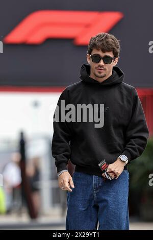 Shanghai, Cina. 19 aprile 2024. 19.04.2024, Shanghai International Circuit, Shanghai, Gran Premio di Cina di Formula 1 2024, nella foto Charles Leclerc (MCO), Scuderia Ferrari credito: dpa/Alamy Live News Foto Stock