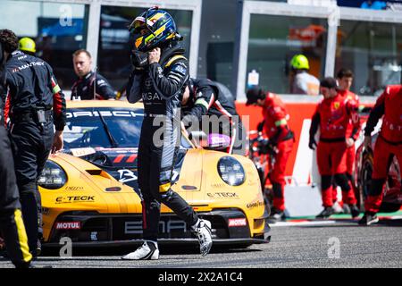 Imola, Italia. 21 aprile 2024. RODA Giorgio (ita), Proton Competition, Ford Mustang GT3, ritratto in griglia durante la 6 ore 2024 di Imola, 2° round del FIA World Endurance Championship 2024, dal 18 al 21 aprile 2024 sull'autodromo Internazionale Enzo e Dino Ferrari di Imola - foto Julien Delfosse/DPPI credito: media DPPI/Alamy Live News Foto Stock