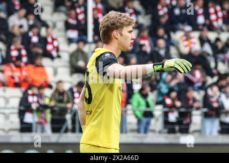 Cracovia, Polonia. 21 aprile 2024. 04.21.2024 Cracovia (Cracovia) Polonia, calcio, PKO BP Ekstraklasa (campionato polacco - primo livello), Sezon (stagione) 2023/2024, Cracovia - Puszcza Niepolomice op: Oliwier Zych crediti: Konrad Swierad/Alamy Live News Foto Stock