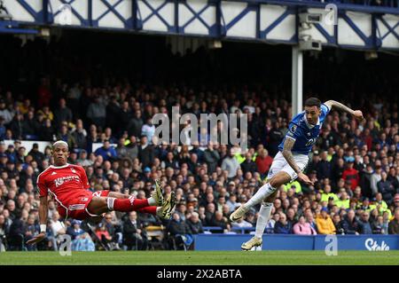 Goodison Park, Liverpool, Regno Unito. 21 aprile 2024. Premier League Football, Everton contro Nottingham Forest; credito: Action Plus Sports/Alamy Live News Foto Stock