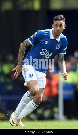 Goodison Park, Liverpool, Regno Unito. 21 aprile 2024. Premier League Football, Everton contro Nottingham Forest; Dwight McNeil di Everton Credit: Action Plus Sports/Alamy Live News Foto Stock