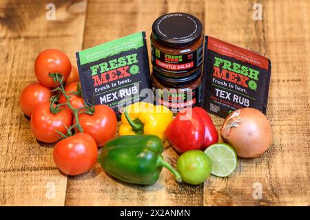 Fresh Mex, Lothian Road, comproprietari Robbies (occhiali) e Chris Moult Foto Stock