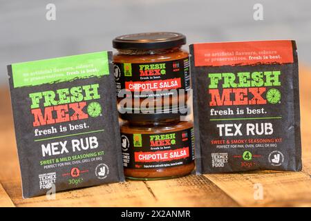 Fresh Mex, Lothian Road, comproprietari Robbies (occhiali) e Chris Moult Foto Stock