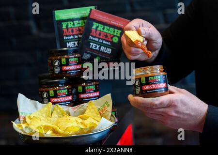 Fresh Mex, Lothian Road, comproprietari Robbies (occhiali) e Chris Moult Foto Stock