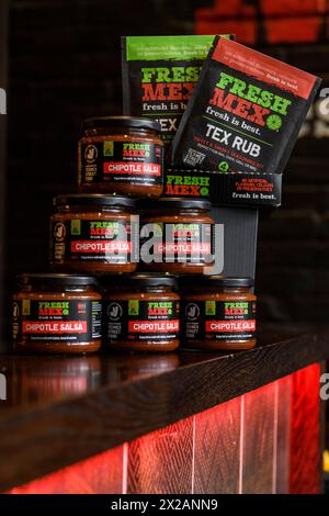 Fresh Mex, Lothian Road, comproprietari Robbies (occhiali) e Chris Moult Foto Stock