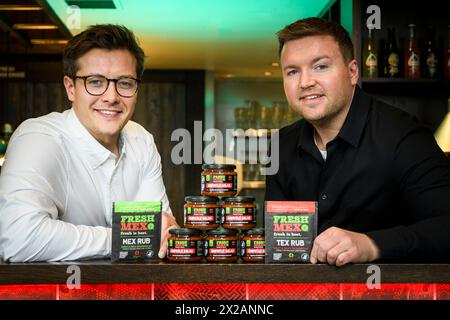 Fresh Mex, Lothian Road, comproprietari Robbies (occhiali) e Chris Moult Foto Stock