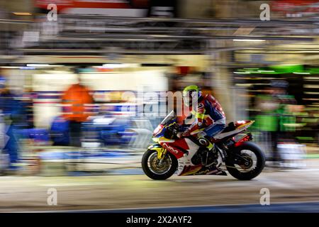 55 SUCHET Sebastien, (sui), SUCHET Valentin, (sui), RAYMOND Guillaume, (fra), HONDA CBR 1000 R, NATIONAL MOTOS, (fra), Superstock, azione durante la 24 ore motociclistica di le Mans 2024 dal 18 al 21 aprile, a le Mans, Francia - foto Alexandre Guillaumot / DPPI Foto Stock