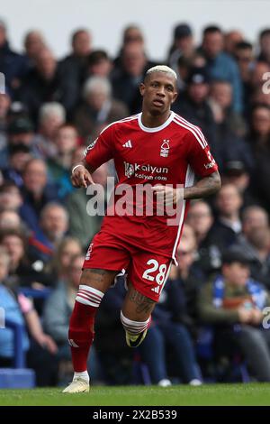 Goodison Park, Liverpool, Regno Unito. 21 aprile 2024. Premier League Football, Everton contro Nottingham Forest; Danilo di Nottingham Forest Credit: Action Plus Sports/Alamy Live News Foto Stock