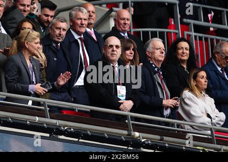 LONDRA, Regno Unito - 21 aprile 2024: Il comproprietario del Manchester United Avram Glazer guarda in vista della semifinale della Emirates fa Cup tra il Coventry City FC e il Manchester United FC al Wembley Stadium (credito: Craig Mercer/ Alamy Live News) Foto Stock