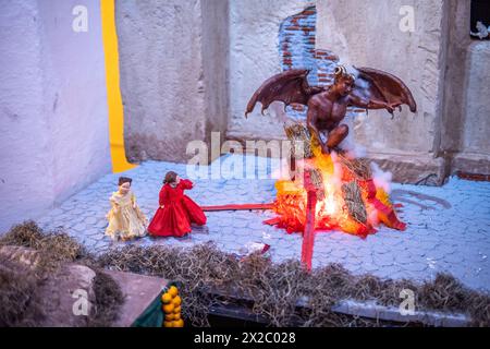 Nacimiento - modello della Natività ad Antigua Guatemala Foto Stock
