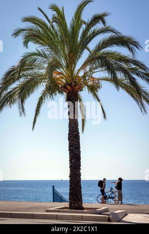 Il lungomare di Nizza, Costa Azzurra, Francia Foto Stock