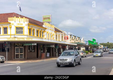 Centro città, Vulcan Street, Moruya, New South Wales, Australia Foto Stock