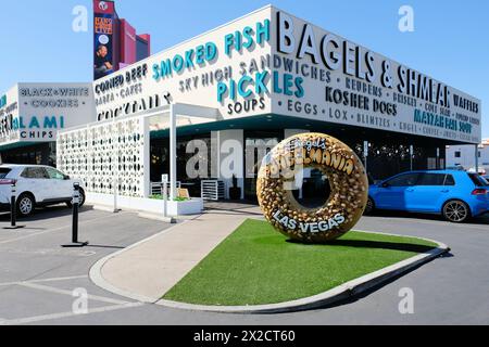 Siegel's Bagelmania Convention Center, Las Vegas, Nevada; gastronomia ebraica che serve bagel tradizionali in stile newyorkese e altre prelibatezze kosher. Foto Stock