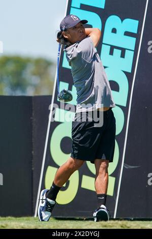 6 aprile 2024, Doral, Florida, USA: Anthony Kim tira fuori dalla 17a buca durante il secondo round del LIV Golf Miami al Trump National Doral. (Credit Image: © Debby Wong/ZUMA Press Wire) SOLO PER USO EDITORIALE! Non per USO commerciale! Foto Stock