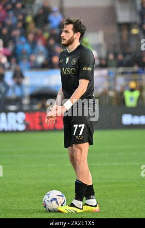 Empoli, Italia. 20 aprile 2024. Italia, 29 marzo 2024: Khvicha Kvaratskhelia durante il campionato italiano di serie A 2023-2024 partita di calcio tra Empoli e Napoli allo stadio Carlo Castellani, Italia (felice De Martino/ SPP) crediti: SPP Sport Press Photo. /Alamy Live News Foto Stock