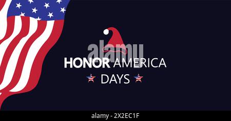 Splendida illustrazione Design Honor America Day Illustrazione Vettoriale