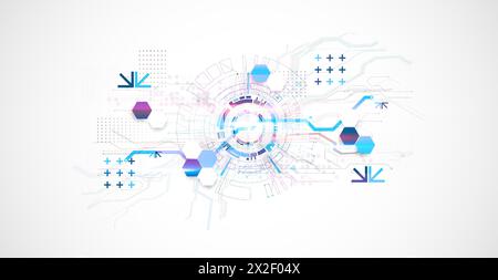 Sfondo vettoriale astratto su un tema tecnologico. Illustrazione Vettoriale