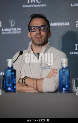 Palacio de Cibeles, Madrid, Spagna. 22 aprile 2024. 25° Laureus World Sports Awards. Conferenza stampa. Alessandro del Piero. Crediti: EnriquePSans/Alamy Live News Foto Stock