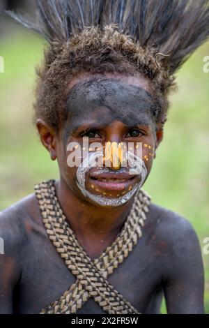 Geografia / viaggio, Papua nuova Guinea, ritratto di un ragazzo, villaggio Mutin, lago Murray, DIRITTI AGGIUNTIVI-CLEARANCE-INFO-NOT-AVAILABLE Foto Stock