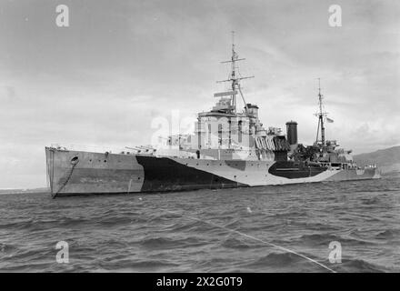 NAVI DA GUERRA INGLESI E OLANDESI. AGOSTO 1942. - HMS MAURITIUS Foto Stock