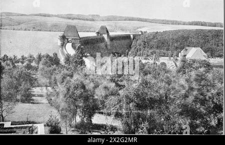 OPERATION CHASTISE (IL RAID dei DAMBUSTERS) 16 - 17 MAGGIO 1943 - gli obiettivi: La diga di Moehne prima della guerra (da una direzione est) Royal Air Force Foto Stock