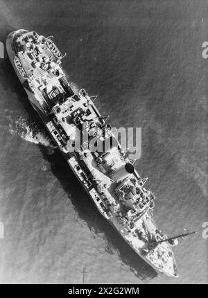 HMS DUKE OF WELLINGTON. LUGLIO 1943. - HMS DUKE DI WELLINGTON, dall'alto Foto Stock