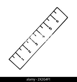 Icona righello illustrazione vettoriale modello logo per molti scopi.Linear.Sign. Foto Stock