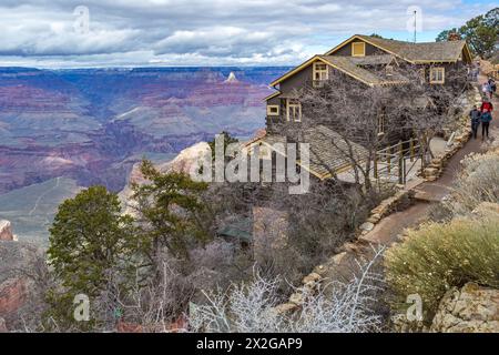 Famoso studio storico Kolb sul versante sud del Grand Canyon National Park in Arizona Foto Stock