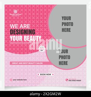 Post sui social media di bellezza Illustrazione Vettoriale