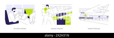 Industria aeronautica illustrazioni vettoriali di concetto astratto. Illustrazione Vettoriale