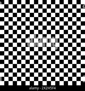 Motivo monocromatico a scacchi senza cuciture. Ornamento bianco e nero Illustrazione Vettoriale