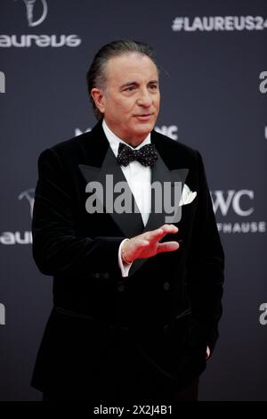 Madrid, Madrid, Spagna. 22 aprile 2024. ANDY GARCIA, attore sul Red carpet, durante i Laureus World Sports Awards 2024 al Palacio de Cibeles di Madrid, durante il gala della 25a edizione dei Laureus World Sports Awards. (Immagine di credito: © Luis Soto/ZUMA Press Wire) SOLO PER USO EDITORIALE! Non per USO commerciale! Crediti: ZUMA Press, Inc./Alamy Live News Foto Stock