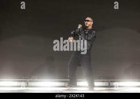 Indio, Stati Uniti. 21 aprile 2024. J Balvin durante il Coachella Music Festival all'Empire Polo Club il 21 aprile 2023, a Indio, California (foto di Daniel DeSlover/Sipa USA) crediti: SIPA USA/Alamy Live News Foto Stock