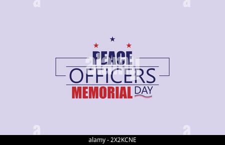 A salute to Service Inspiring Text Designs per il Peace Officers Memorial Day Illustrazione Vettoriale