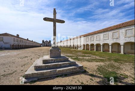 Santuário de Nossa Senhora do Cabo Espichel, una famosa chiesa dei pellegrini sulle scogliere marine di Cabo Espichel vicino a Sesimbra, Portogallo Foto Stock