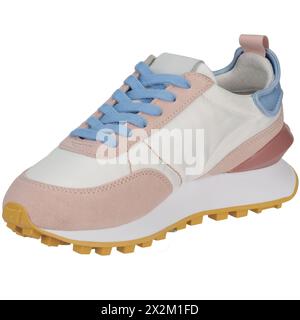 Sneakers atletiche color block pastello Foto Stock