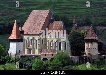 Chiesa fortificata di Biertan, Contea di Sibiu, Transilvania, Romania Foto Stock