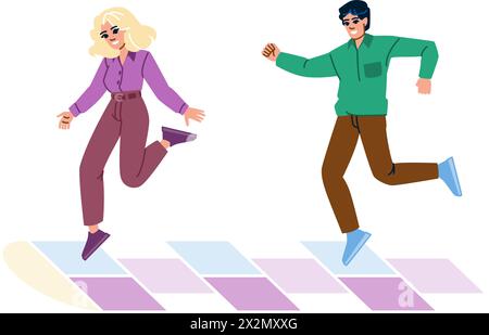 vettore del sito web del flusso degli utenti di journey Illustrazione Vettoriale