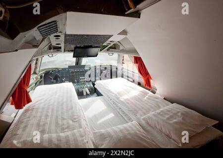 HOTEL JUMBO STAY IN UN BOEING 747 SMANTELLATO A STOCCOLMA Foto Stock