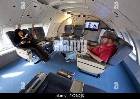 HOTEL JUMBO STAY IN UN BOEING 747 SMANTELLATO A STOCCOLMA Foto Stock