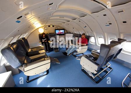 HOTEL JUMBO STAY IN UN BOEING 747 SMANTELLATO A STOCCOLMA Foto Stock