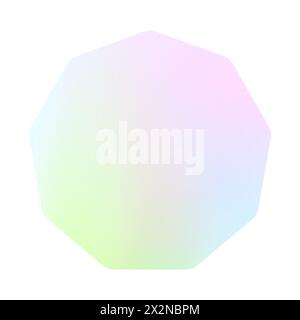 Adesivo vettoriale arcobaleno. Cerchi di sfumatura verde blu e lilla viola. Modello vuoto. Modello vuoto per tag. Vector Ombre Isolated illustra Illustrazione Vettoriale