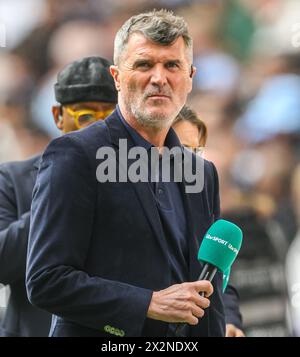 Londra, Regno Unito. 21 aprile 2024 - Manchester United contro Coventry City - semifinale di fa Cup - Wembley. Ex calciatore professionista e ora esperto di football televisivo Ian Wright. Crediti immagine: Mark Pain / Alamy Live News Foto Stock