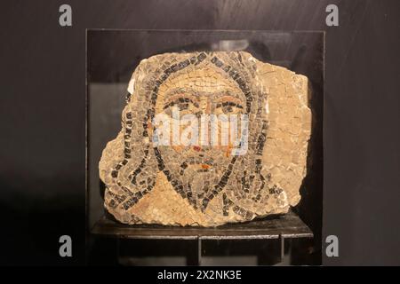 Mosaico di Gesù Cristo nel Museo del mosaico di Haleplibahce che ospita mosaici di epoca romana, Sanliurfa, Turchia Foto Stock