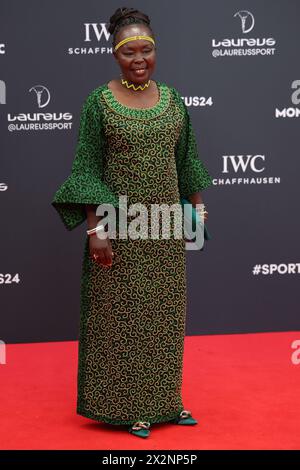 Madrid, Spagna. 22 aprile 2024. Tegla Loroupe partecipa al Red carpet ai Laureus World Sports Awards 2024. Data foto: Lunedì 22 aprile 2024. Crediti: Isabel Infantes/Empics/Alamy Live News Foto Stock