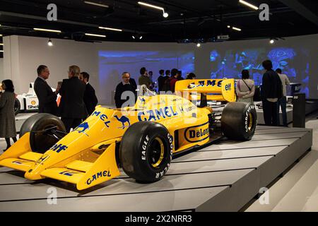 Torino, Italia. 23 aprile 2024. Museo Nazionale Automobile, Torino, Italia, 23 aprile 2024, Honda durante AYRTON SENNA FOREVER - Mostra - Reportage Credit: Live Media Publishing Group/Alamy Live News Foto Stock
