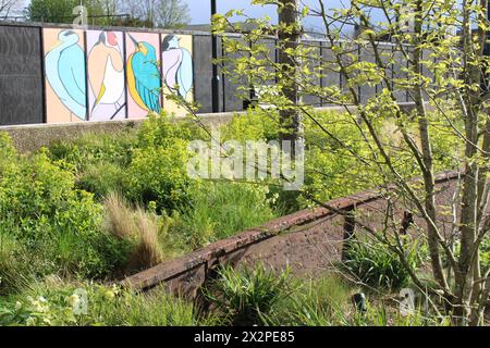 Il più recente parco urbano di Manchester, Mayfield Depot Foto Stock