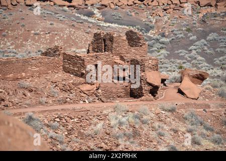 Flagstaff, Arizona, U.S.A. 5 giugno 2018. Rovine di Wupatki del Wupatki National Monument. Costruito tra il 1040 e il 1100 d.C. dai Sinagua. Foto Stock